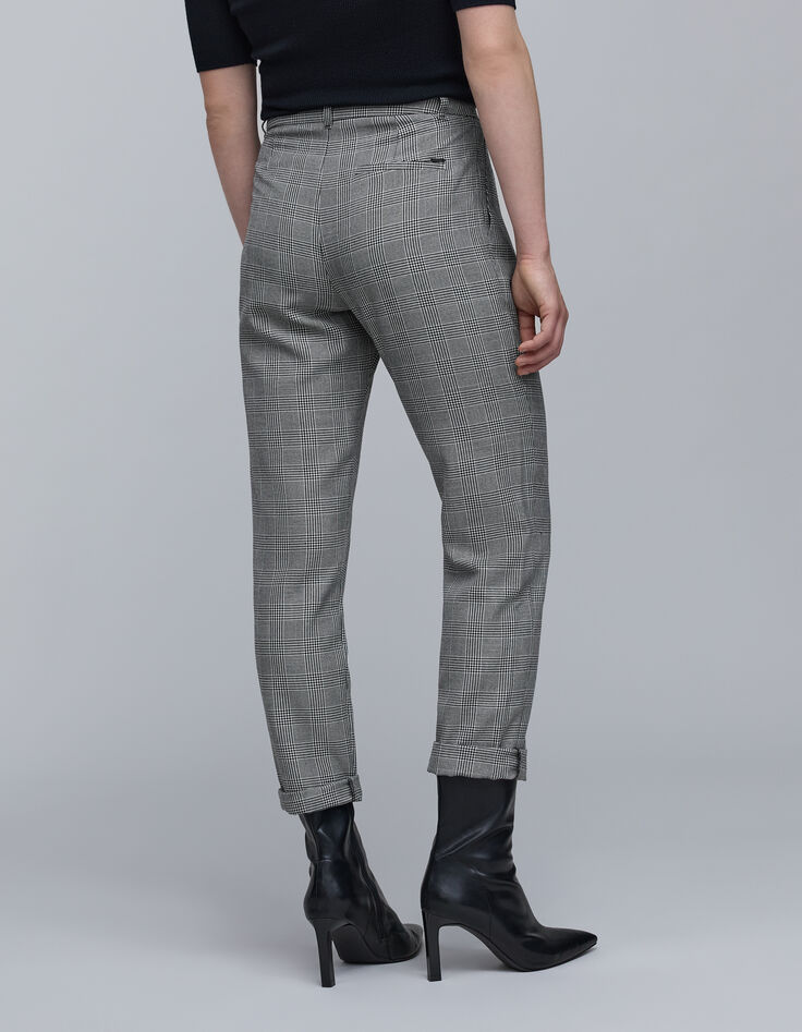 Pantalon de costume noir motif prince-de-galles Femme-4 Pantalon de costume noir motif prince-de-galles Femme-4