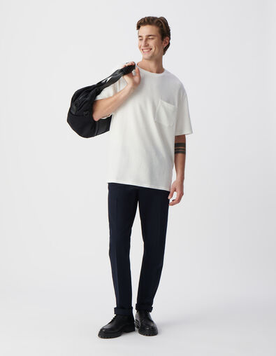 Men's chalk decorative texture knit T-shirt - IKKS