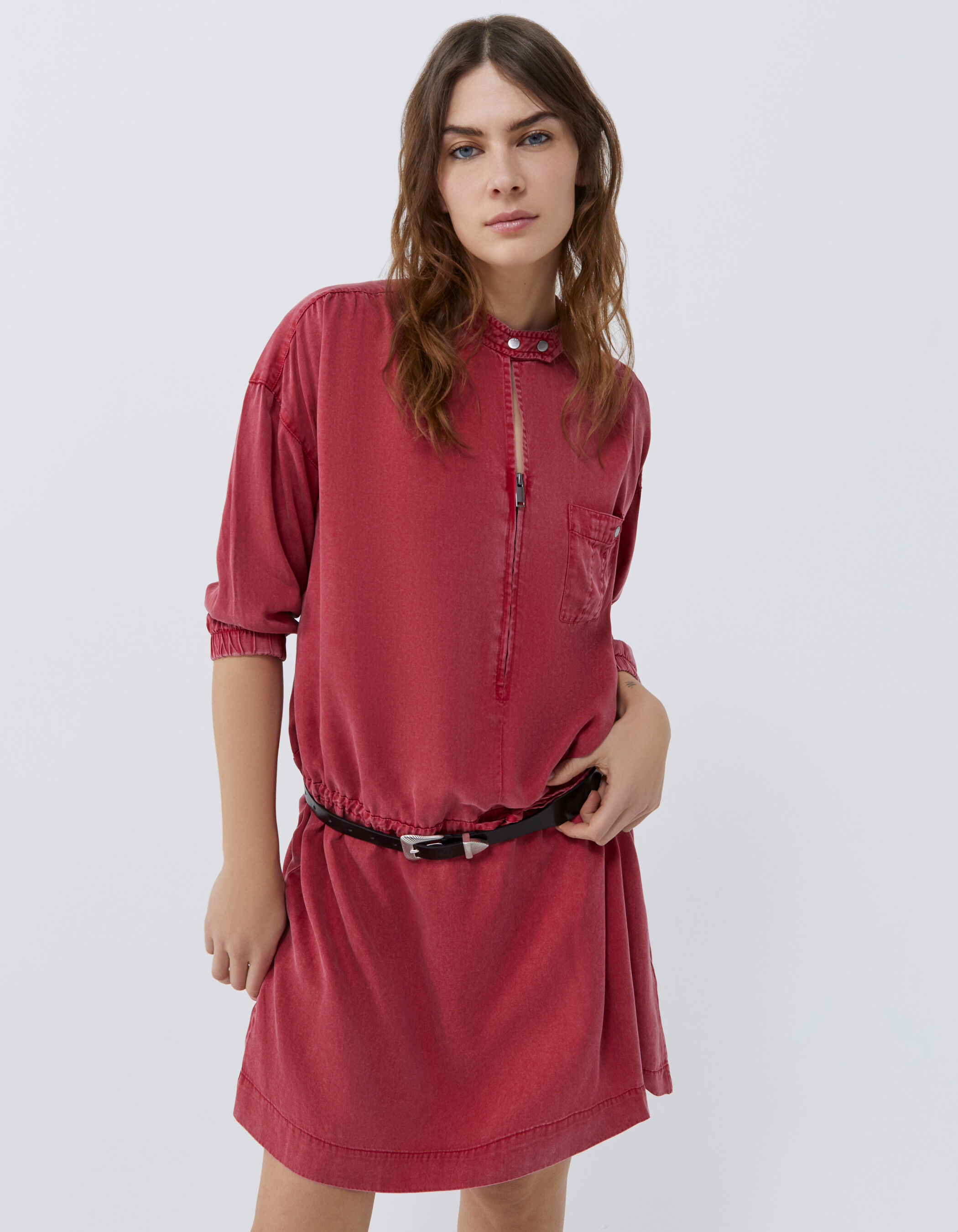 Robe rouge ikks clearance femme