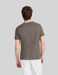 Saliegroen T-shirt De Essential ronde hals korte mouwen Heren-3