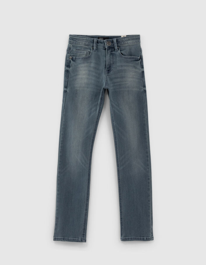 Boys’ blue grey slim jeans - IKKS