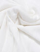 Robe fines bretelles beige à smocks fille-9