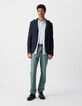 Veste marine avec parementure amovible Homme-1