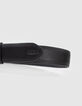 Zwarte leren riem iconische visgraatgesp Dames-4