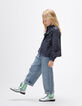 Girls’ navy check shirt-3