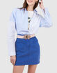 Mini jupe en jean bleu électrique I.Code-1