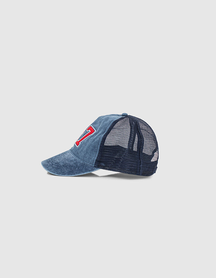 Boys’ navy cap with embroidered 87 - IKKS