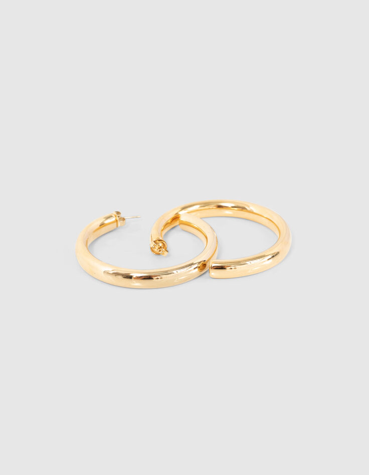 Boucles d'oreille créoles doré femme-2