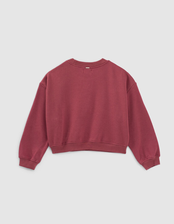 Girls’ cherry mountains image flocked sweatshirt - IKKS
