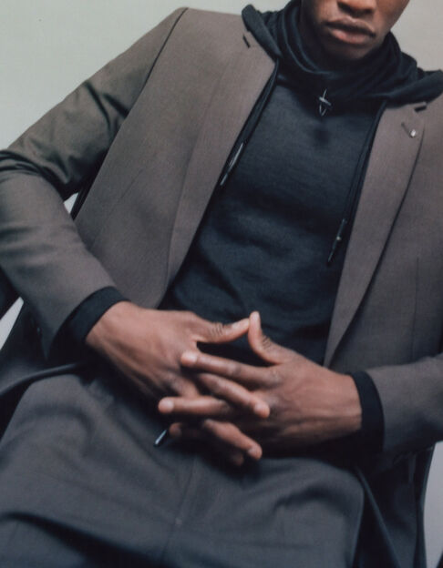 Men’s dark chocolate suit jacket - IKKS
