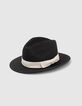 Women’s black raffia summer hat-1
