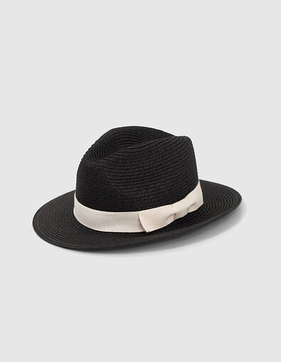 Women’s black raffia summer hat - IKKS