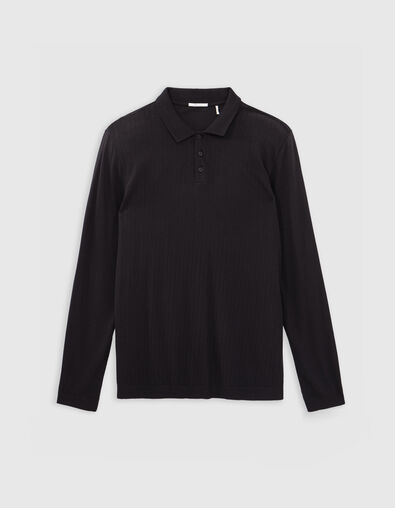 Polo calado negro de hombre - IKKS