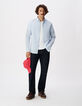 Chemise slim bleue motif rayures Homme-2