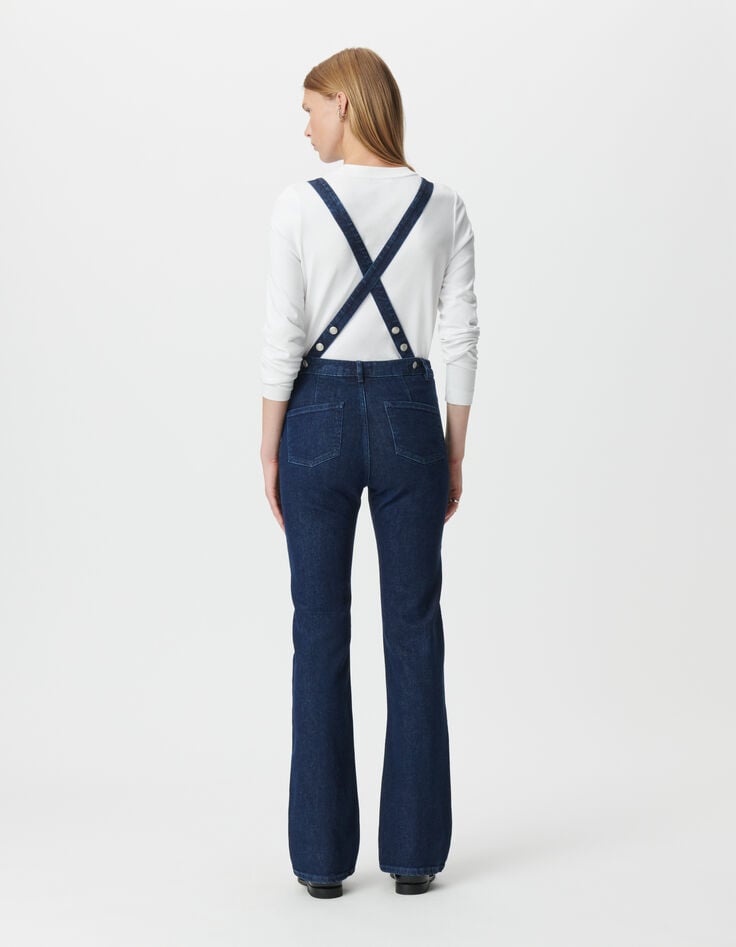Blauwe tuinbroek in jeans bootcut-model Dames-2 Blauwe tuinbroek in jeans bootcut-model Dames-2