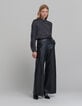 Pantalon noir large esprit rock Femme-6