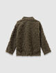 Sweat kaki jacquard sherpa léopard garçon-6