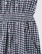 Combishort noir imprimé vichy et fleurs fille-7