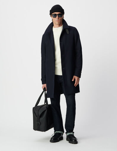 Men's blue trench coat with removable facing - IKKS