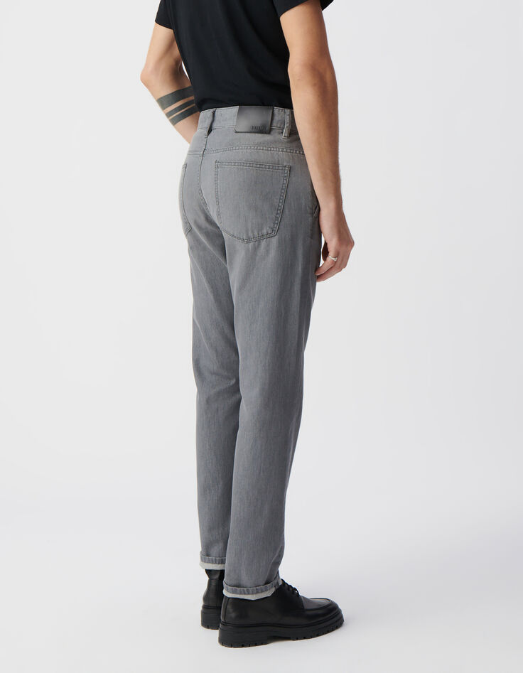 Vaqueros TAPERED gris hombre-3