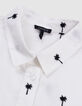 Camisa blanca cropped bordados palmeras niña-7