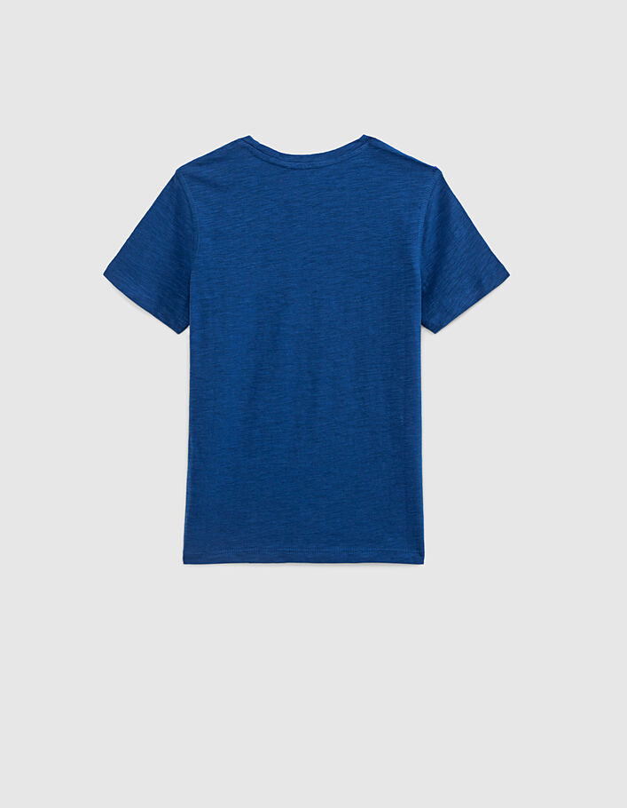 Tee-shirt bleu Essentiel en coton bio-2
