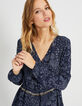 Top marine imprimé foulard I.Code-1
