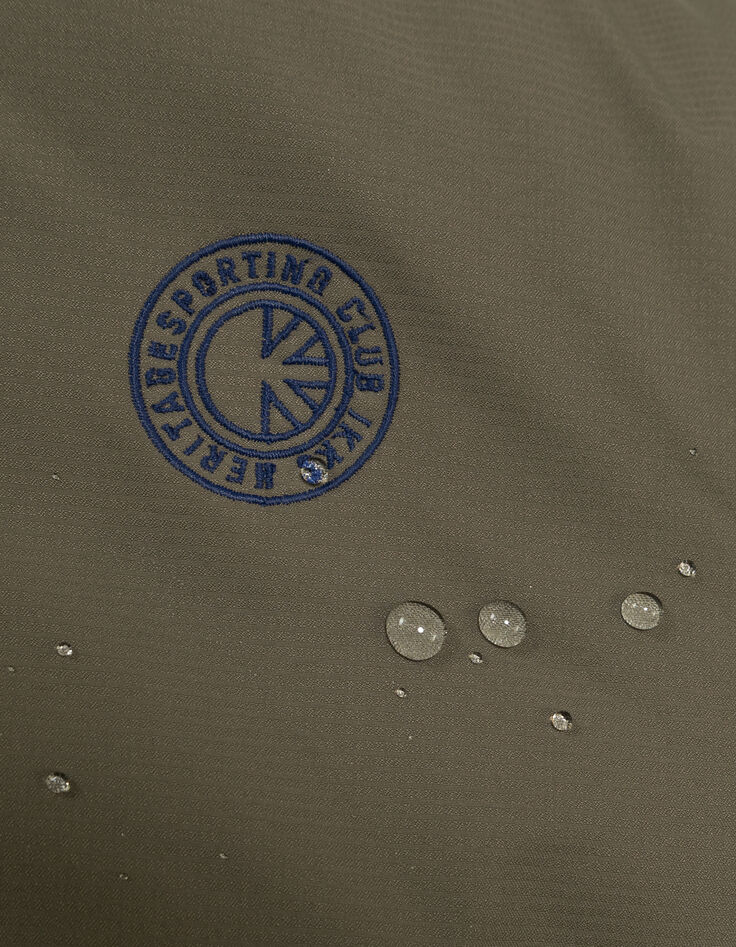 Boys’ khaki and navy sherpa reversible parka-9