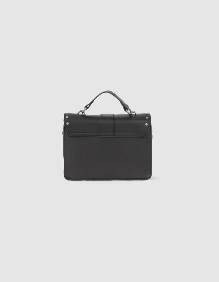 Sac &agrave; main noir &agrave; clous fille-3