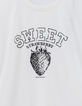 White short-sleeved T-shirt, strawberry image-6
