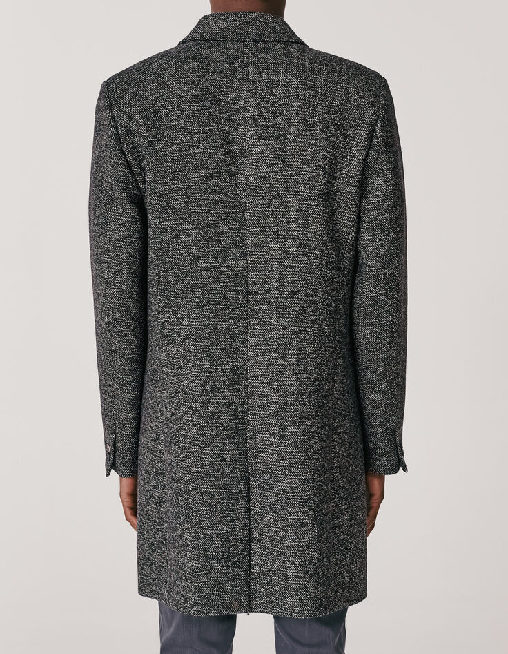 Manteau noir faux-uni Homme-3 Manteau noir faux-uni Homme-3