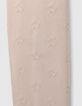 Collants rose pâle en tricot ajouré étoiles fille-2