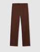 Braune taillierte Damenhose-5