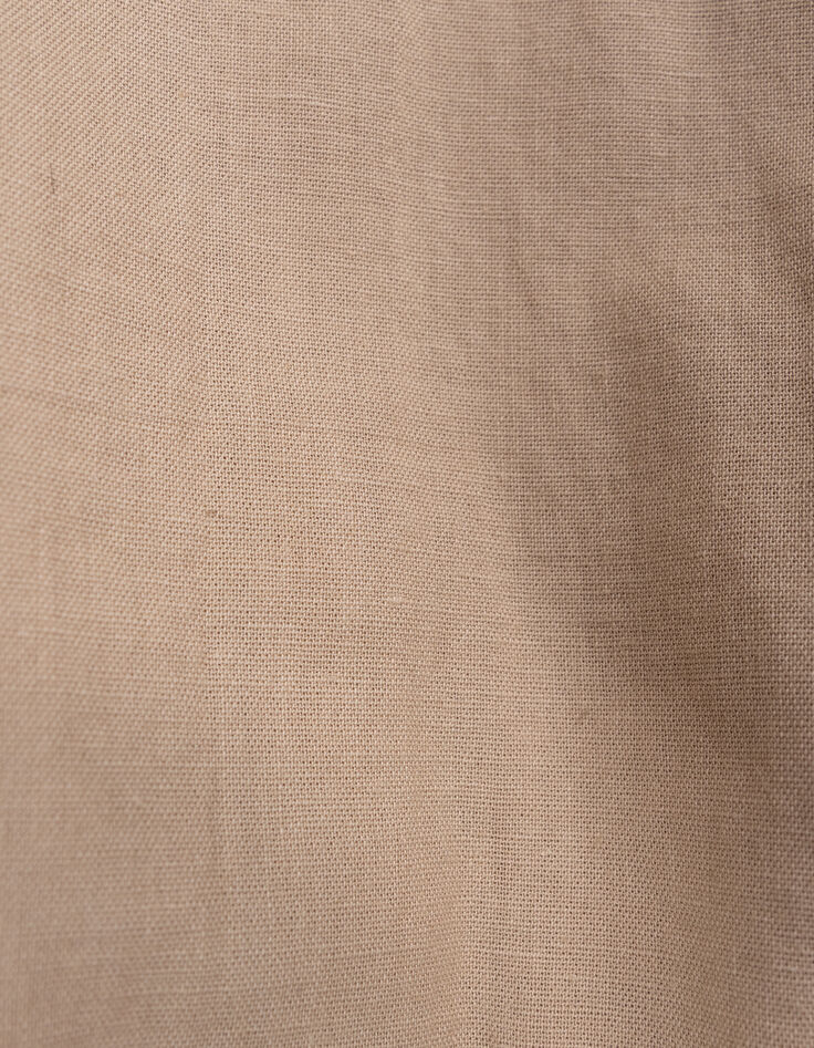 Chemise beige mix coton et lin garçon-8