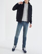 Men’s navy cotton bomber jacket-6