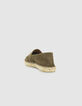Espadrilles kaki en cuir velours Homme-6