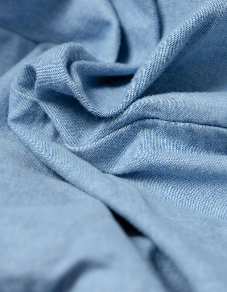Blauw chambray colbert met dubbele borst Dames-9