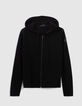 Cárdigan negro cuello V 100 % cachemira mujer-5