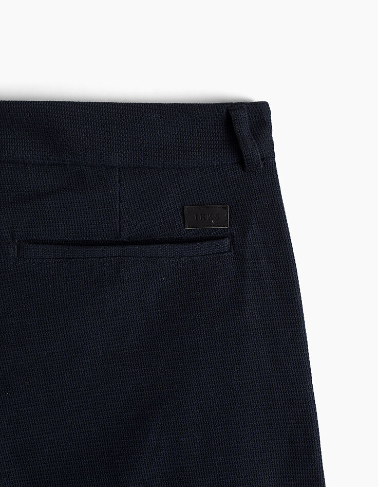 Men’s navy sweatshirt fabric sport chino Bermudas -5