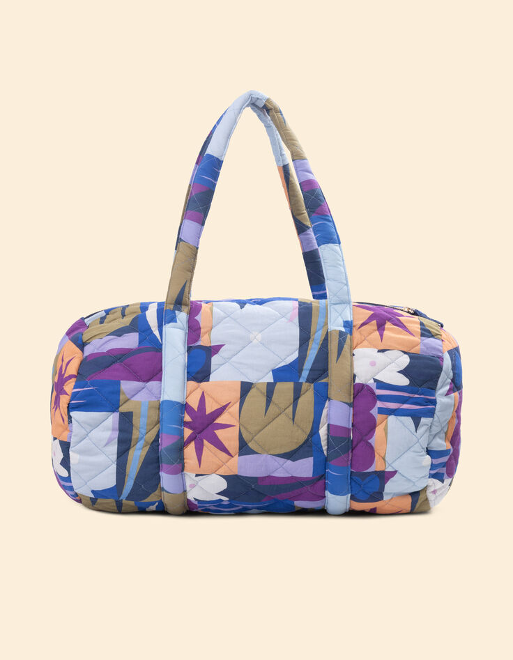 Beige Tasche Grafik-Blumenmotiv I.Code x THE FEEBLES-4