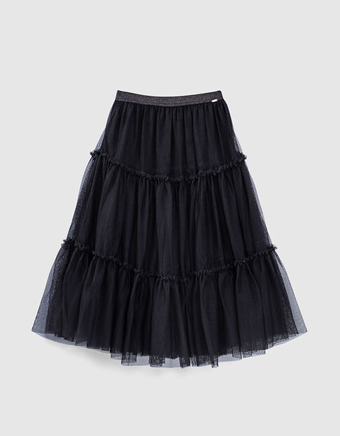 Girls’ black tutu-style long skirt