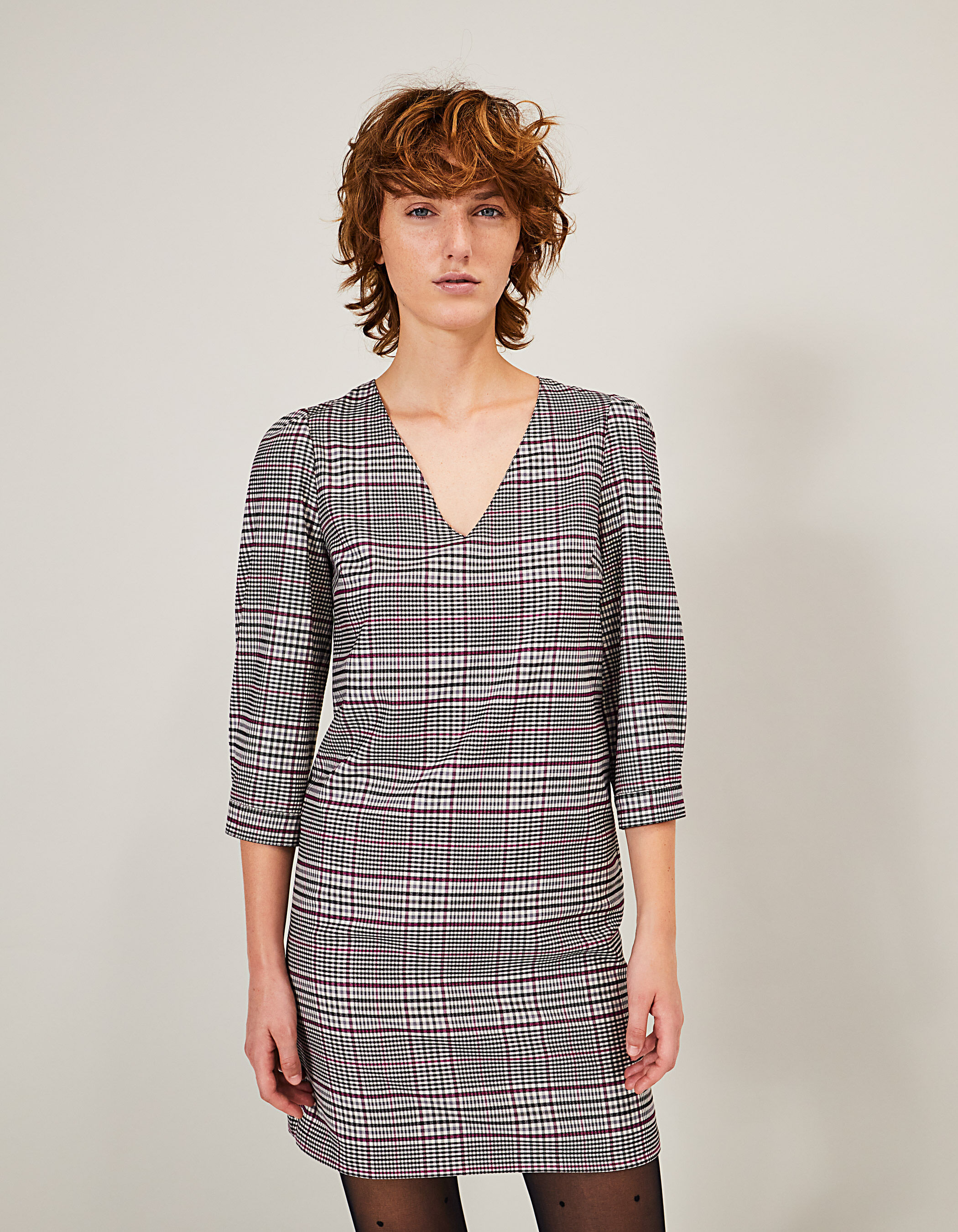 Women s checked short dress