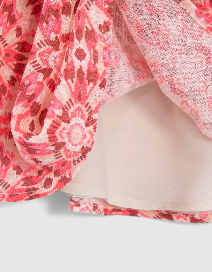 Top lencero rosa estampado étnico niña-5