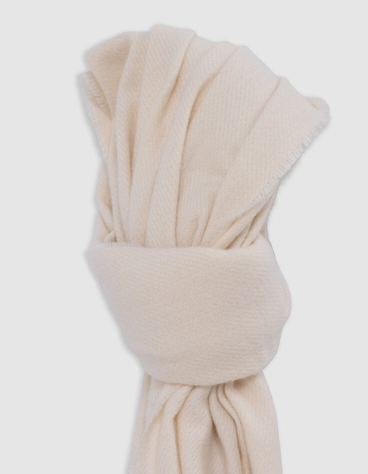 Estola de rayas blanca para mujer-2