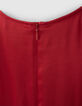 Robe rouge à broderies fille-4