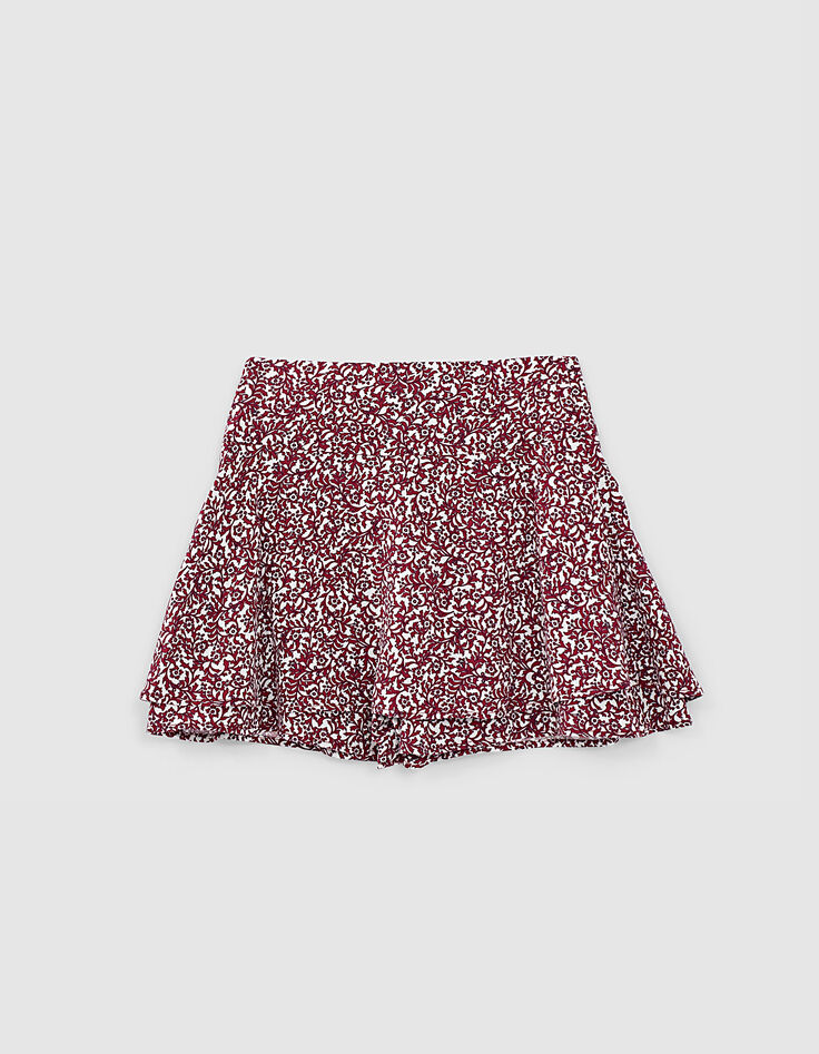 Jupe-short écrue imprimé arabesques fille-3