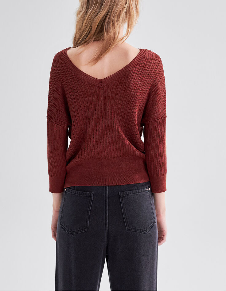 Tomette omkeerbare trui pointellebreisel lurex Dames-2
