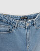 Jean droit bleu coton bio longueur 7/8ème fille-4