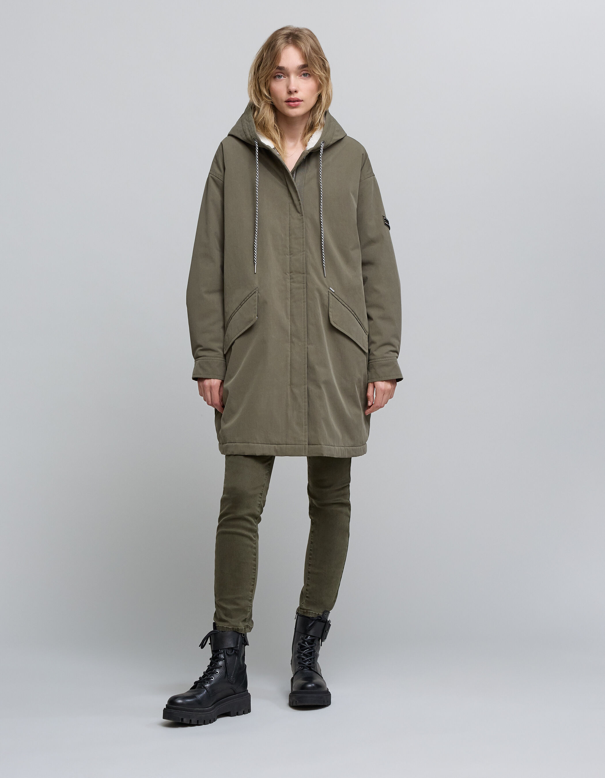 Womens khaki parka outlet