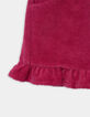 Ensemble short et T-shirt rose en éponge bébé fille-4